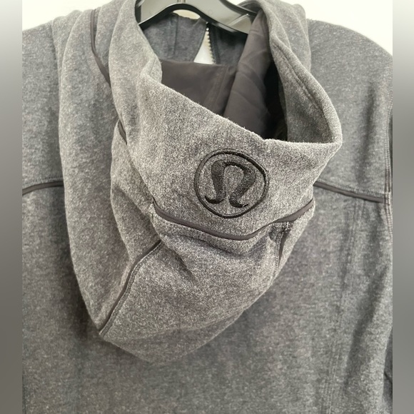 Lululemon cotton and spandex full zip hoodie in gray size 10 - Picture 6 of 10